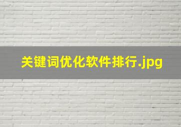 关键词优化软件排行