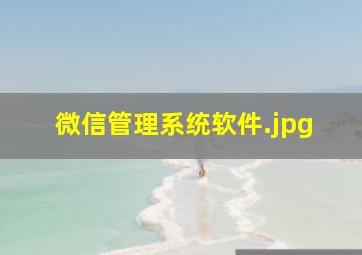 微信管理系统软件
