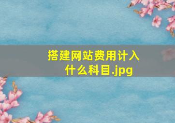 搭建网站费用计入什么科目