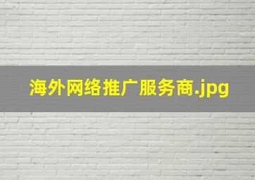 海外网络推广服务商