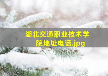 湖北交通职业技术学院地址电话