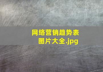 网络营销趋势表图片大全