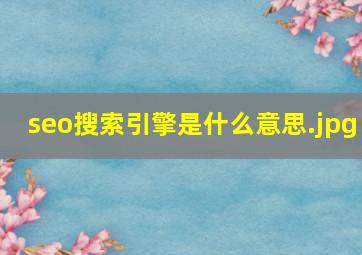 seo搜索引擎是什么意思
